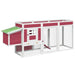 Chicken Coop with Planter to the Roof in Red (204 x 50 x 84cm) - Little and Giant Explorers vidaXL