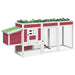 Chicken Coop with Planter to the Roof in Red (204 x 50 x 84cm) - Little and Giant Explorers vidaXL