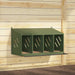 Chicken Nesting Box with 4 Compartments in Olive Green - Little and Giant Explorers vidaXL