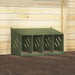 Chicken Nesting Box with 4 Compartments in Olive Green - Little and Giant Explorers vidaXL