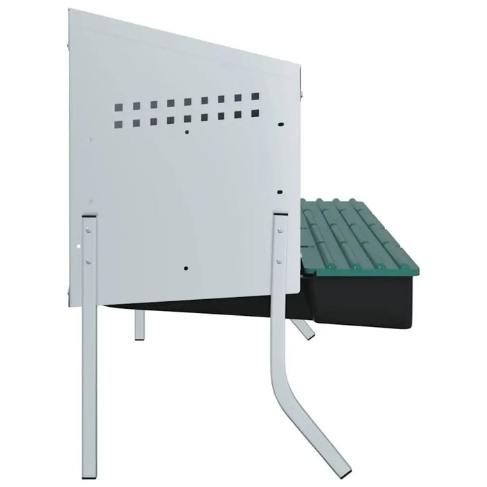 Chicken Nesting Box with 4 Compartments and Legs in Galvanised Steel - Little and Giant Explorers vidaXL