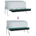 Chicken Nesting Box with 4 Compartments and Legs in Galvanised Steel - Little and Giant Explorers vidaXL
