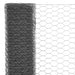 Chicken Wire Fence Steel with PVC Coating in Grey (25 x 0.5m) - Little and Giant Explorers vidaXL