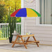 Kids Picnic Table with Sand and Water Table and Umbrella - Little and Giant Explorers AIYAPLAY