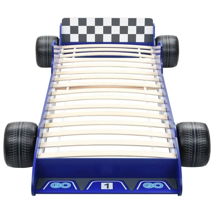 Kids Race Car Bed in Blue (90 x 200cm) - Little and Giant Explorers vidaXL
