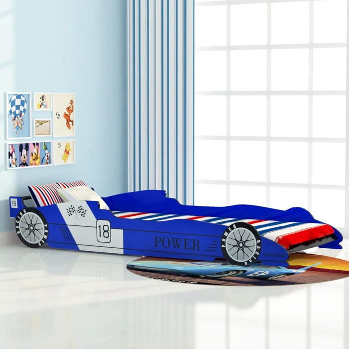 Children's Race Car Bed in Blue (90 x 200cm) - Little and Giant Explorers vidaXL