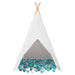 Children's Teepee Tent | Cotton Canvas with 250 Ball Pool Balls (Mint Edition) - Little and Giant Explorers vidaXL