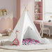 Children's Teepee Tent | Cotton Canvas with 250 Ball Pool Balls (Pink Edition) - Little and Giant Explorers vidaXL