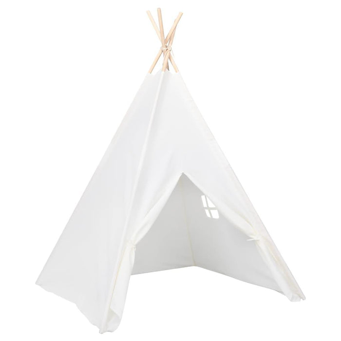 Children Teepee Tent with Bag in Peach Skin White - Little and Giant Explorers vidaXL