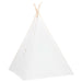 Children Teepee Tent with Bag in Peach Skin White - Little and Giant Explorers vidaXL