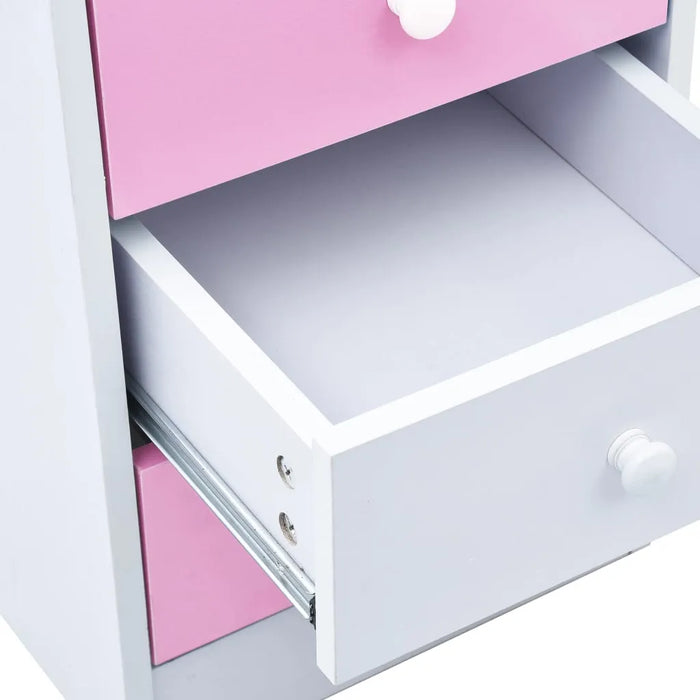 Children Tiltable Drawing Desk in Pink and White - Little and Giant Explorers vidaXL