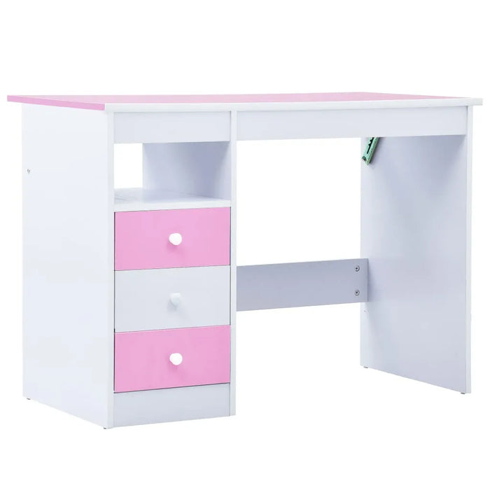 Children Tiltable Drawing Desk in Pink and White - Little and Giant Explorers vidaXL