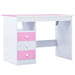 Children Tiltable Drawing Desk in Pink and White - Little and Giant Explorers vidaXL