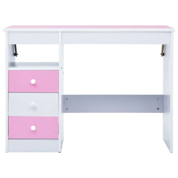 Children Tiltable Drawing Desk in Pink and White - Little and Giant Explorers vidaXL