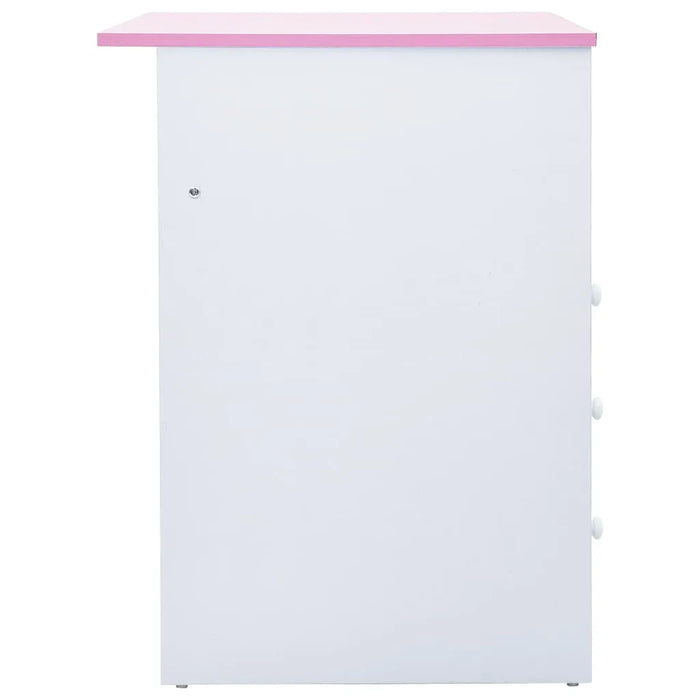 Children Tiltable Drawing Desk in Pink and White - Little and Giant Explorers vidaXL