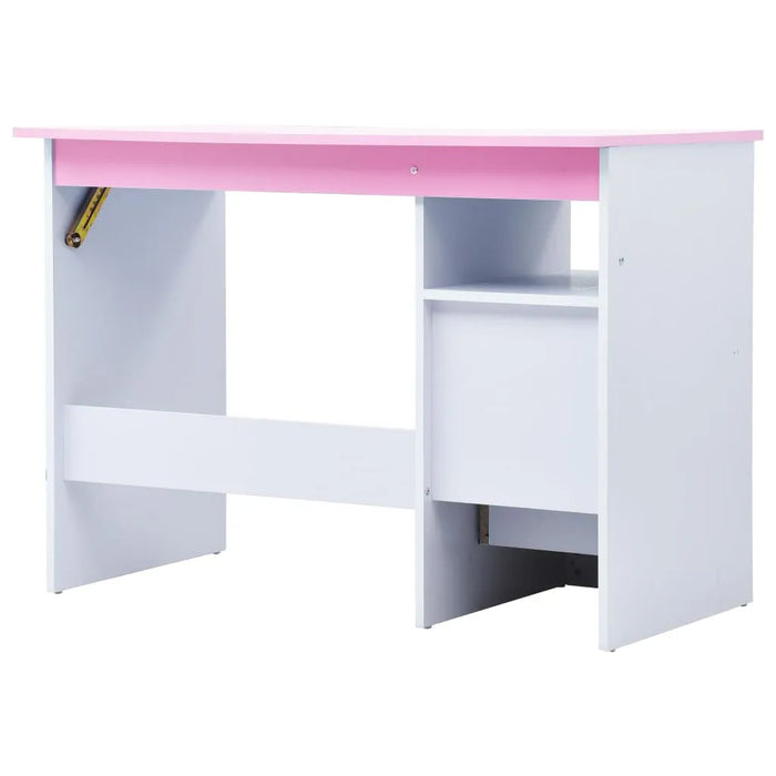 Children Tiltable Drawing Desk in Pink and White - Little and Giant Explorers vidaXL