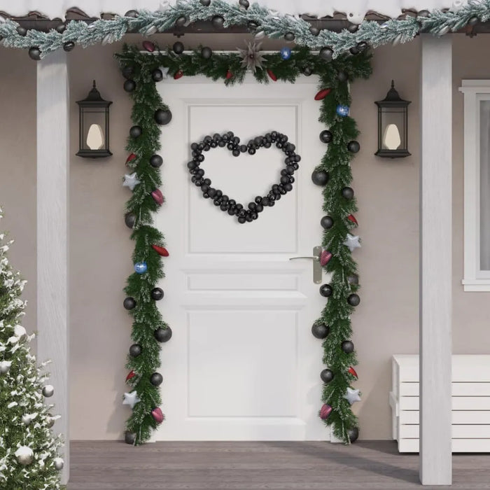 Christmas Balls Garland in Black 175cm - Little and Giant Explorers vidaXL