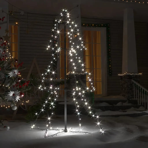 Christmas Cone Tree 160 LEDs in Cold White (78 x 120cm) - Little and Giant Explorers vidaXL