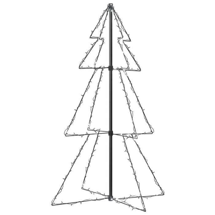 Christmas Cone Tree 160 LEDs in Cold White (78 x 120cm) - Little and Giant Explorers vidaXL