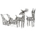 Christmas Decoration Rattan Reindeer and Sleigh 160 LEDs in Warm White - Little and Giant Explorers vidaXL