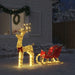 Christmas Decoration Reindeer and Sleigh with 100 LEDs in Warm White - Little and Giant Explorers vidaXL