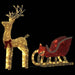 Christmas Decoration Reindeer and Sleigh with 100 LEDs in Warm White - Little and Giant Explorers vidaXL