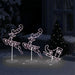 Christmas Flying Reindeer and Sleigh Decoration | Warm White 72 LED Lights VIDAXL - Little and Giant Explorers vidaXL