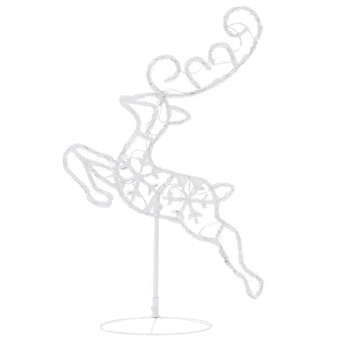 Christmas Flying Reindeer and Sleigh Decoration | Warm White 72 LED Lights VIDAXL - Little and Giant Explorers vidaXL