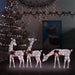 Christmas Reindeer Family in Gold Warm and White Mesh - Little and Giant Explorers vidaXL