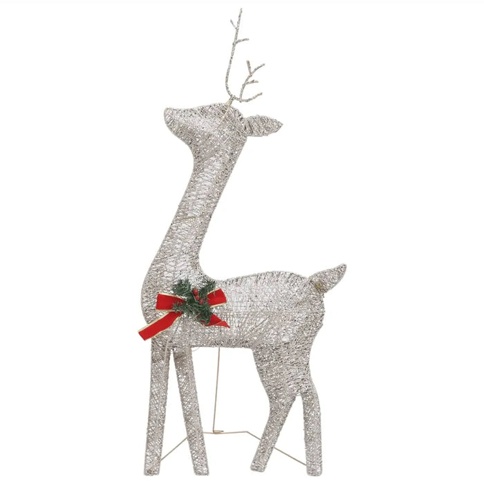 Christmas Reindeer Family in Gold Warm and White Mesh - Little and Giant Explorers vidaXL