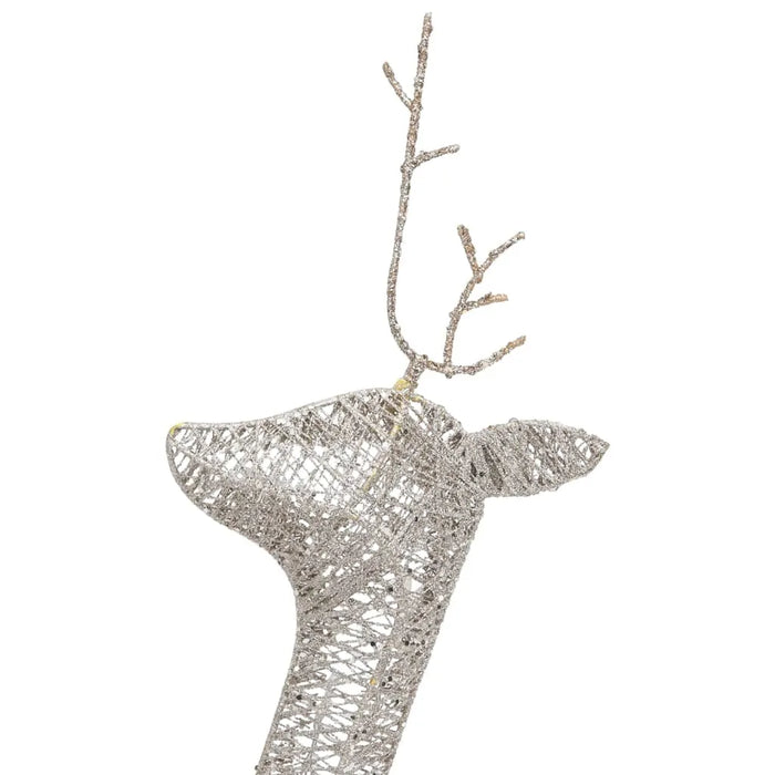 Christmas Reindeer Family in Gold Warm and White Mesh - Little and Giant Explorers vidaXL