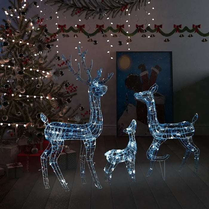 Christmas Reindeer Family Lights | 3-Piece Cold White LED Acrylic Set VIDAXL - Little and Giant Explorers vidaXL