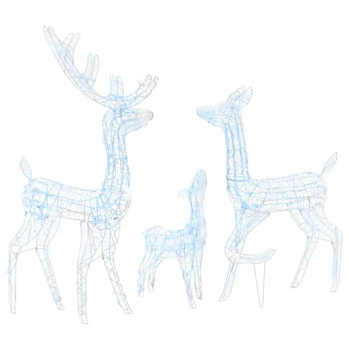 Christmas Reindeer Family Lights | 3-Piece Cold White LED Acrylic Set VIDAXL - Little and Giant Explorers vidaXL