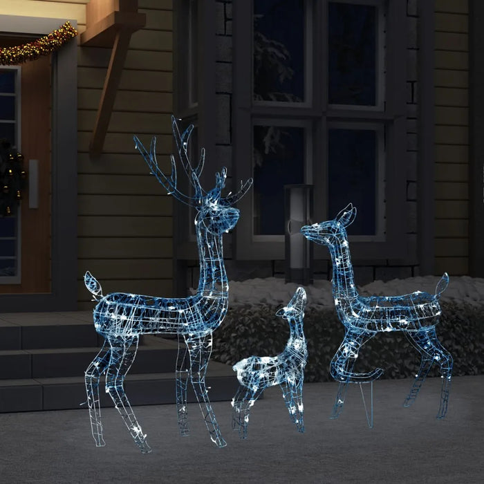 Christmas Reindeer Family Lights | 3-Piece Cold White LED Acrylic Set VIDAXL - Little and Giant Explorers vidaXL