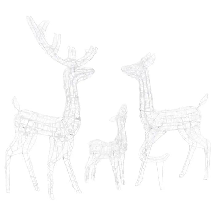 Christmas Reindeer Family Lights | 3-Piece Cold White LED Acrylic Set VIDAXL - Little and Giant Explorers vidaXL