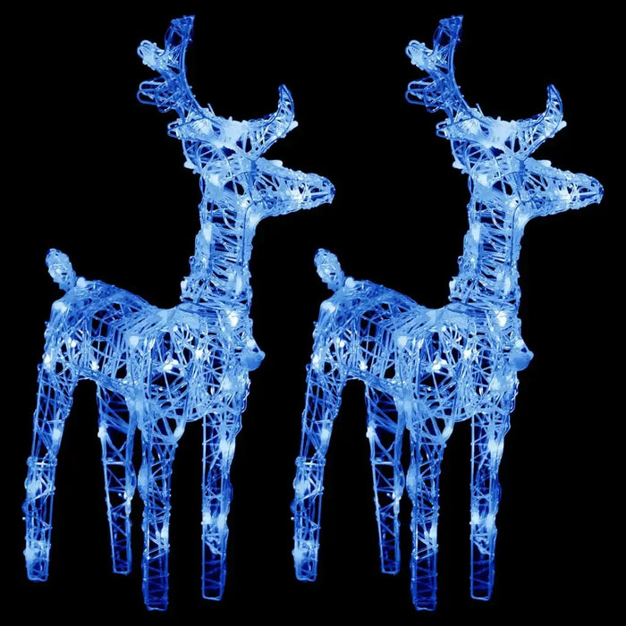 Christmas Reindeer Lights – 2-Piece Blue LED Acrylic Reindeer Set | 8 Lighting Modes VIDAXL - Little and Giant Explorers vidaXL