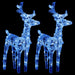 Christmas Reindeer Lights – 2-Piece Blue LED Acrylic Reindeer Set | 8 Lighting Modes VIDAXL - Little and Giant Explorers vidaXL
