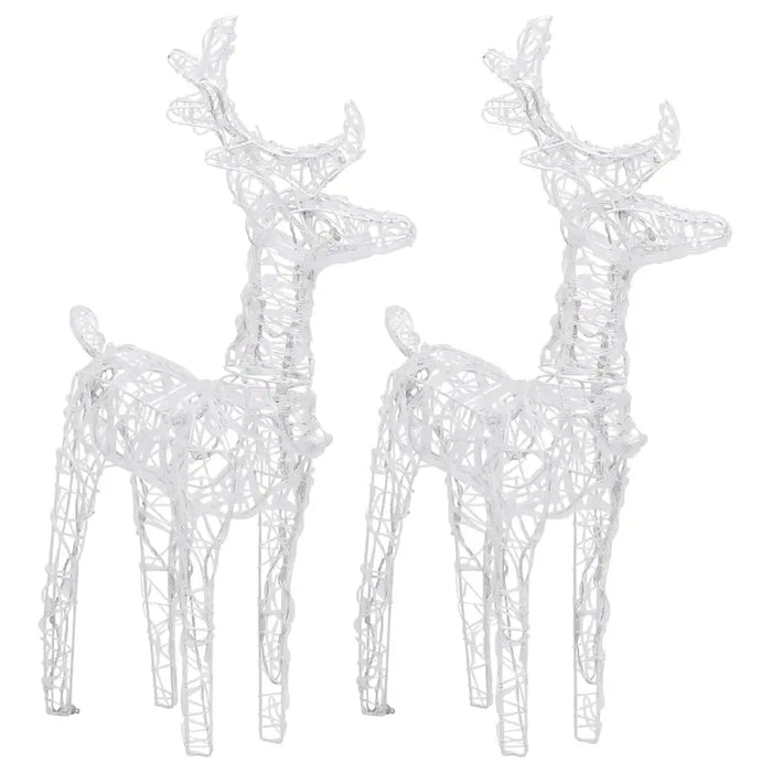 Christmas Reindeer Lights – 2-Piece Blue LED Acrylic Reindeer Set | 8 Lighting Modes VIDAXL - Little and Giant Explorers vidaXL