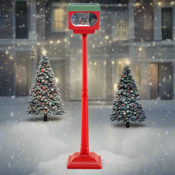 Christmas Sound-Activated Street Light with Colourful Lights 150cm - Little and Giant Explorers Costway