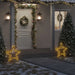 Christmas Star Light Decoration - Warm White | 80 LEDs and Pine Needle Frame VIDAXL - Little and Giant Explorers vidaXL