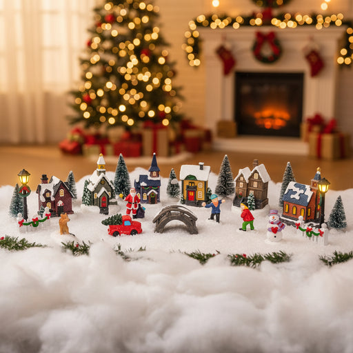 Christmas Tabletop Decoration - Resin Hand-Painted Ornament | LED String Lights VIDAXL - Little and Giant Explorers vidaXL