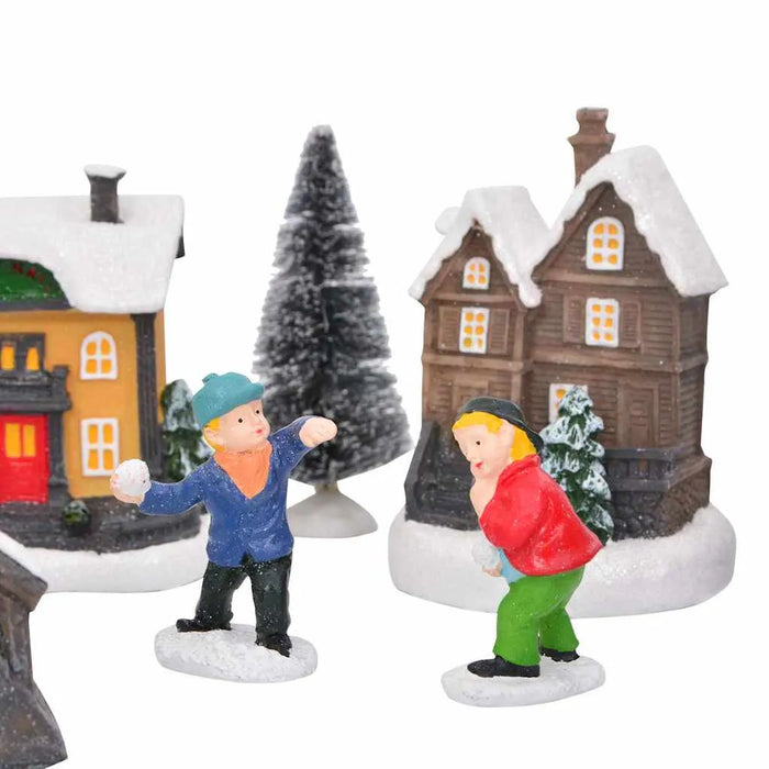 Christmas Tabletop Decoration - Resin Hand-Painted Ornament | LED String Lights VIDAXL - Little and Giant Explorers vidaXL