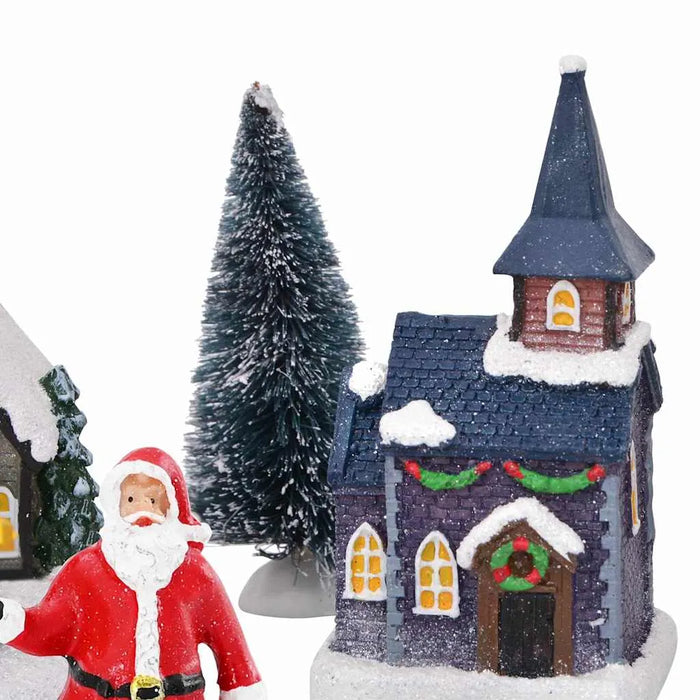 Christmas Tabletop Decoration - Resin Hand-Painted Ornament | LED String Lights VIDAXL - Little and Giant Explorers vidaXL