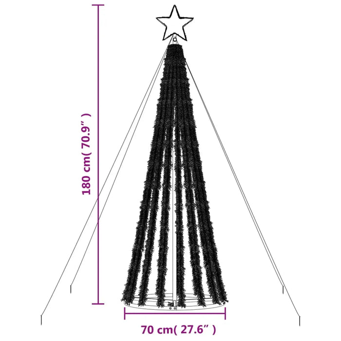 Christmas Tree Light Cone with 275 LEDs Blue 180cm - Little and Giant Explorers vidaXL