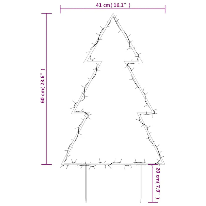 Christmas Tree Light Decoration - Warm White | 80 LEDs and Ground Spikes VIDAXL - Little and Giant Explorers vidaXL