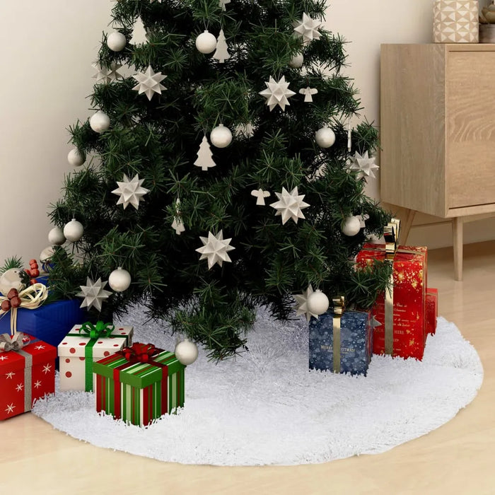 Christmas Tree Skirt in Faux Fur - Little and Giant Explorers vidaXL