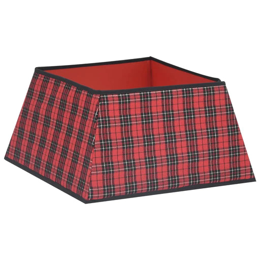 Christmas Tree Skirt in Red and Black (48 x 48 x 25cm) - Little and Giant Explorers vidaXL