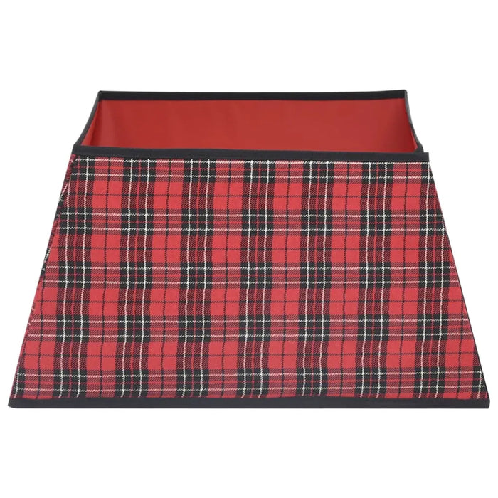 Christmas Tree Skirt in Red and Black (48 x 48 x 25cm) - Little and Giant Explorers vidaXL