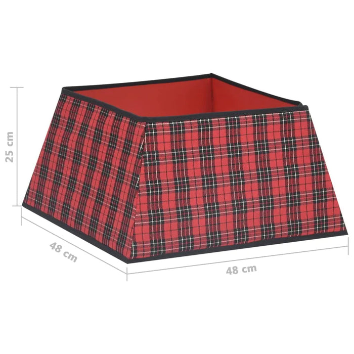 Christmas Tree Skirt in Red and Black (48 x 48 x 25cm) - Little and Giant Explorers vidaXL