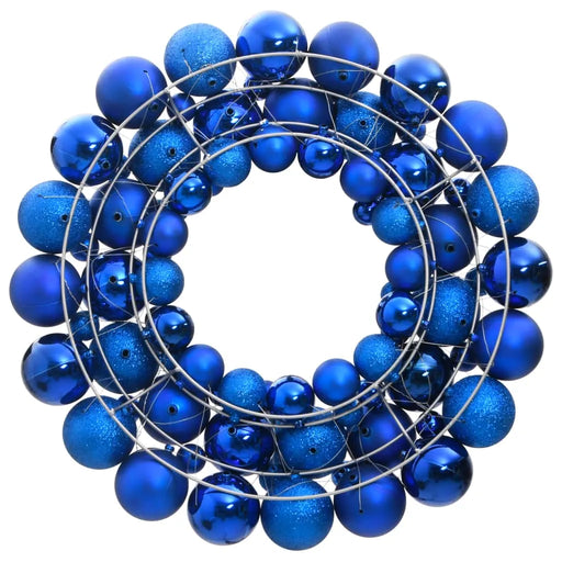 Christmas Wreath in Blue with 82 Christmas Balls 45cm - Little and Giant Explorers vidaXL